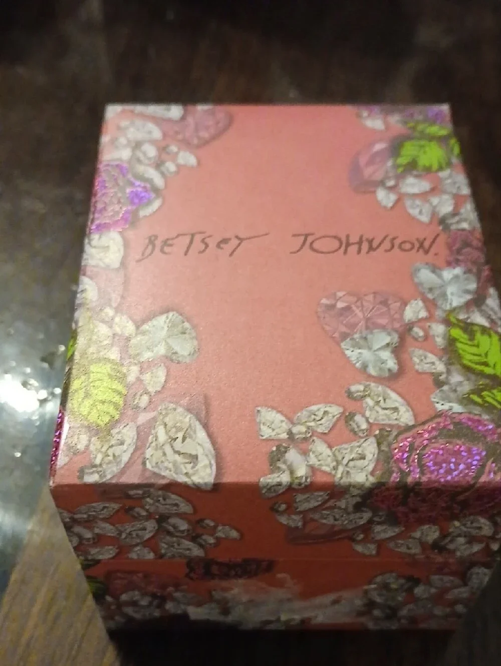 Betsey Johnson Silver Bracelet Watch with Pink Dial Nib FINAL PRICE